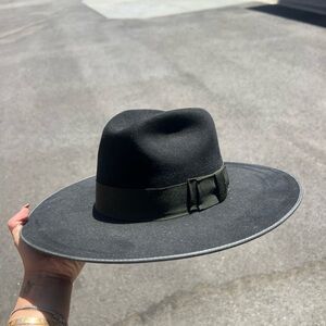 Stetson Black Wide-Brim Hat